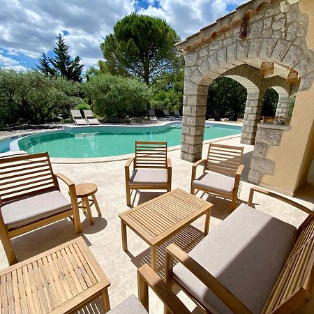 Maison Pour 12P, Piscine A Debordement Chauffee D'Avril A Octobre Inclus Ruoms Ngoại thất bức ảnh