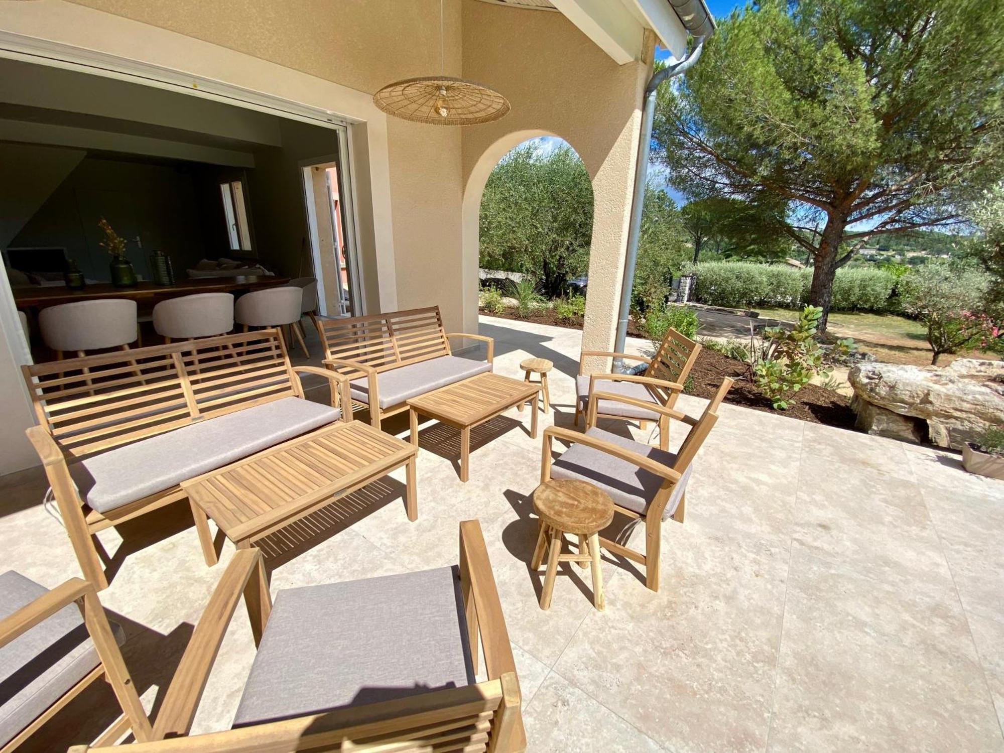 Maison Pour 12P, Piscine A Debordement Chauffee D'Avril A Octobre Inclus Ruoms Ngoại thất bức ảnh