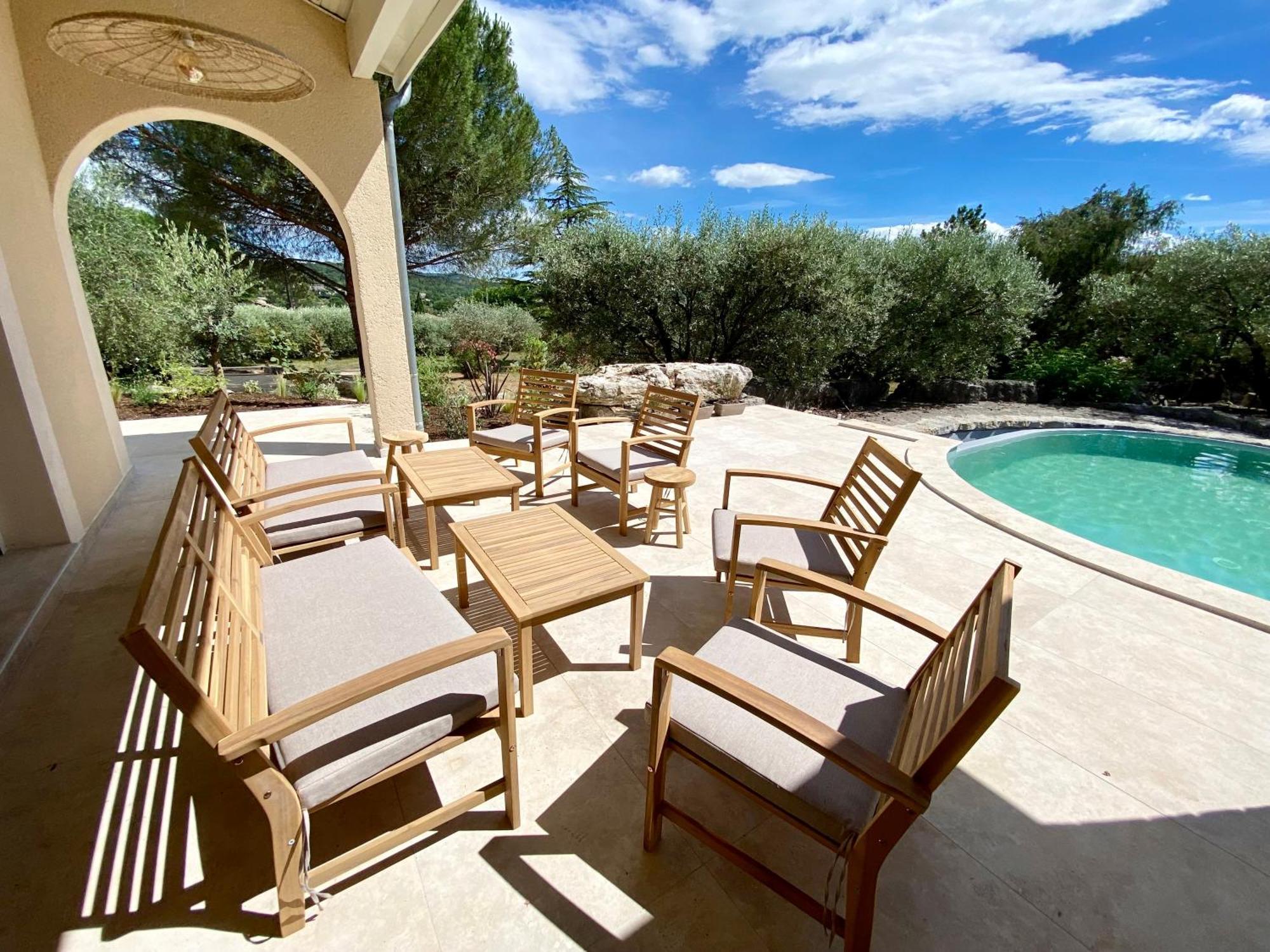 Maison Pour 12P, Piscine A Debordement Chauffee D'Avril A Octobre Inclus Ruoms Ngoại thất bức ảnh